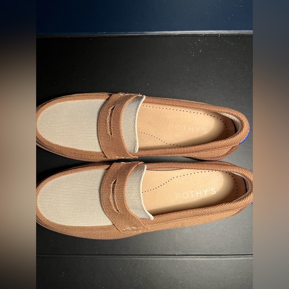 Rothy's Shoes - Rothy's Tan and Cream Loafers Size 7.5